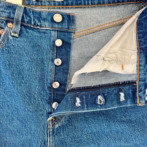 LEVI'S Ribcage Straight Ankle Jeans in Medium Wash - Women's 29x27 - NWT - Picture 4 of 6